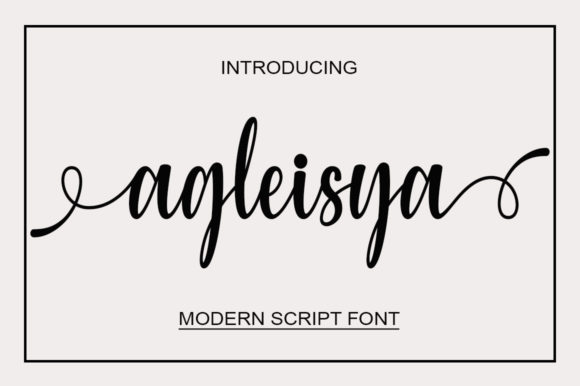 Agleisya: A Sophisticated Script Font for Craft and Commercial Projects
