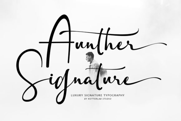 Aunther Signature Font Review for Elegant Branding