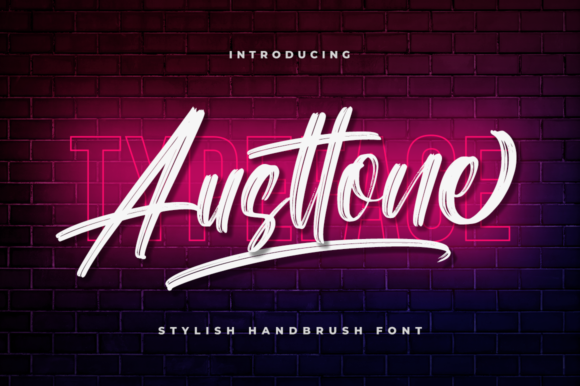 Austtone Brushed Script Font for Elegant Web Design