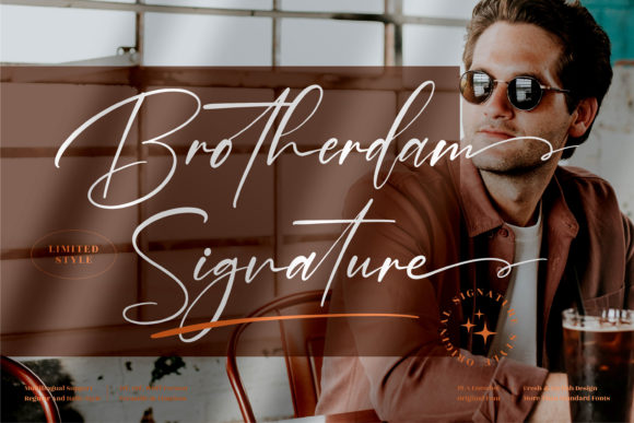 Brotherdam Signature Font for Polished Branding and Creative Projects