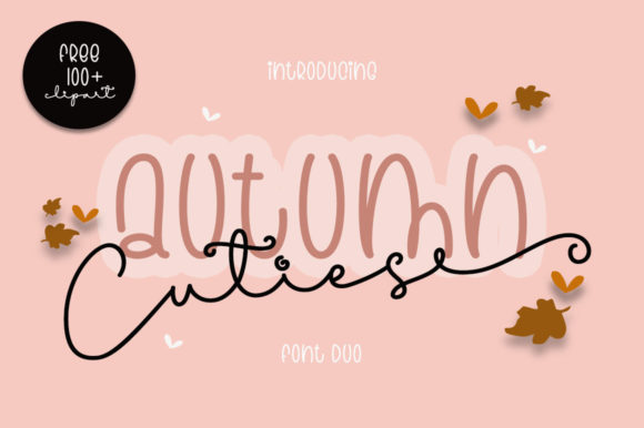 Cuties Autumn Duo: A Sweet Script Font for Fall Projects