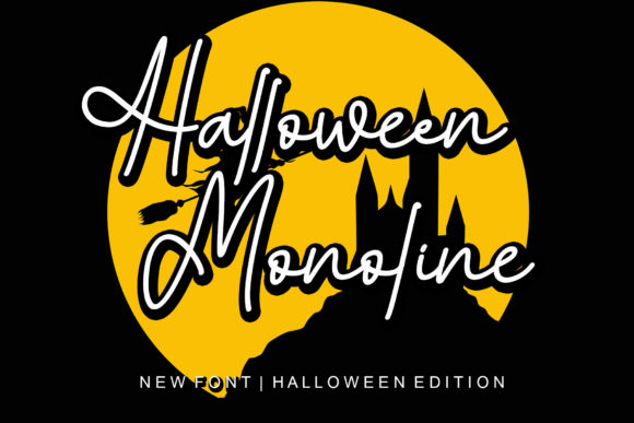 Halloween Monoline Font: A Vintage Script for Editorial Elegance