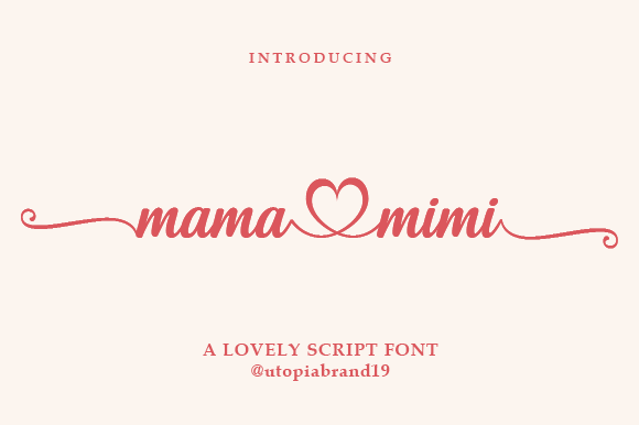 Mama Mimi Script Font for Creative Product Makers