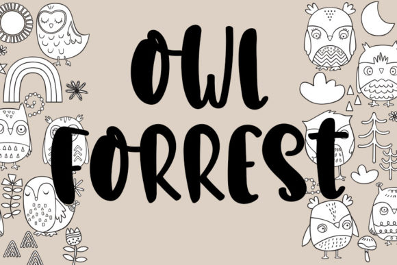 Owl Forest Font: A Script Typeface for Creative Crafters