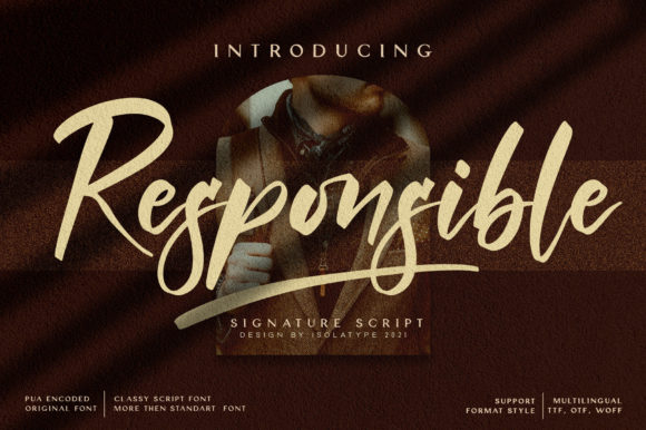 Responsible Brushed Script Font for Elegant Web Design