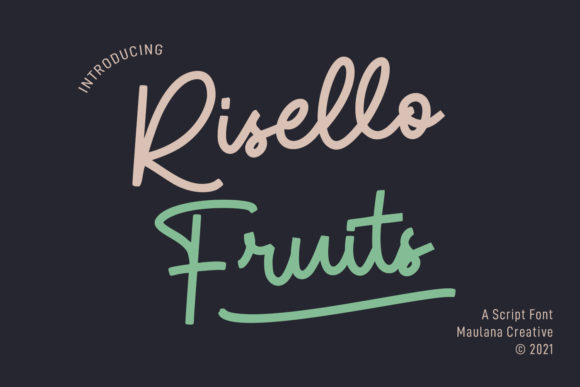 Risello Fruits: A Script Font for Elegant Web Typography