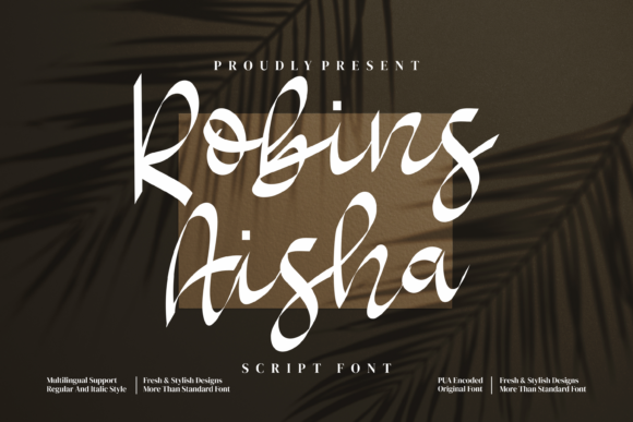 Robins Aisha: A Refined Script Font for Elegant Brand Identity