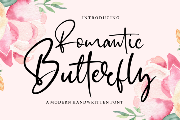Romantic Butterfly Font: A Playful Script for Design Projects