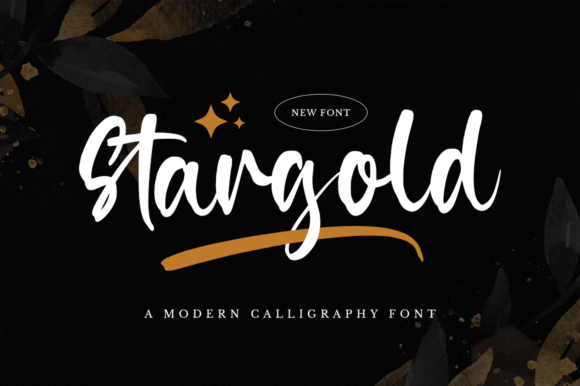 Stargold Brushed Script Font for Elegant Branding