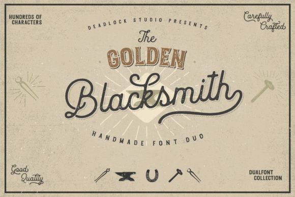 The Golden Blacksmith Typeface for Editorial Elegance