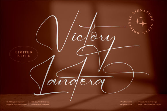 Victory Landera: A Script Font for Polished Branding and Design