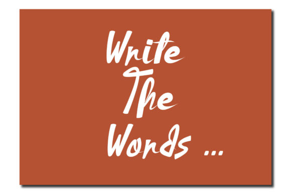 Write the Words: A Stylish Script Font for Web Design Projects