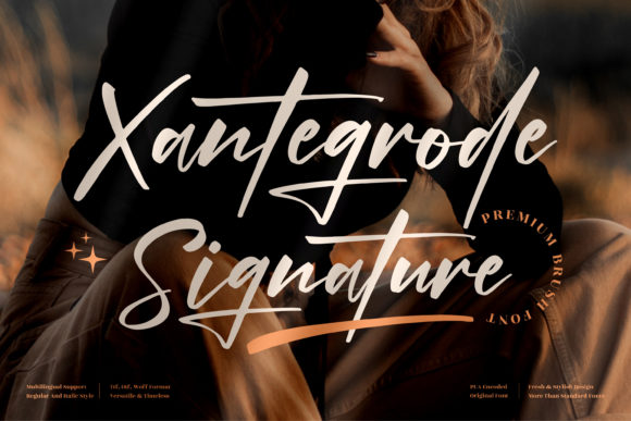Xantegrode Signature Font for Campaign Design and Elegant Branding