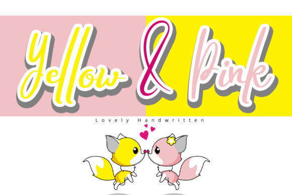 Yellow Pink Font for Elegance in Brand Design